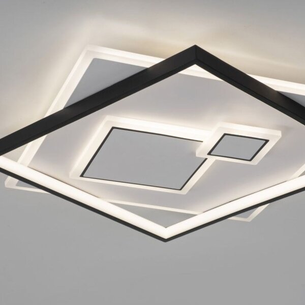 Lampe de plafonnier LED Blanc Noir Blanc chaud 3000 K 4900 lm