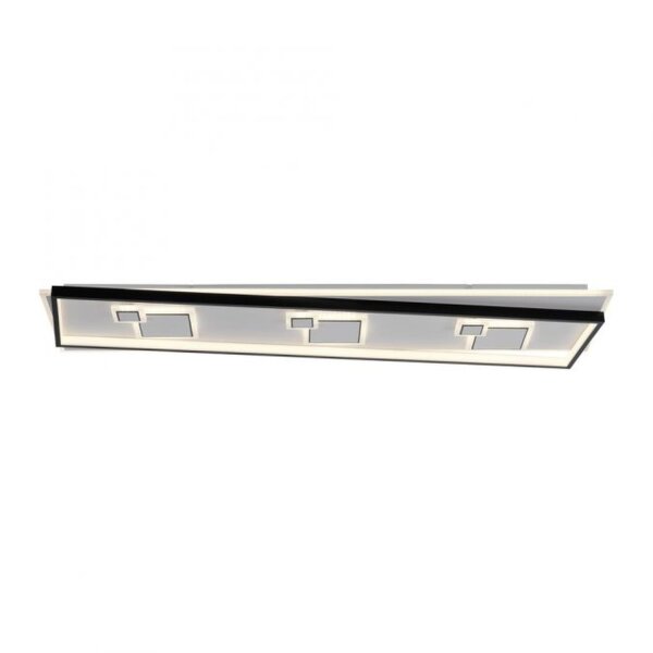 Lampe de plafonnier LED Blanc Noir Blanc chaud 3000 K 97,5 cm
