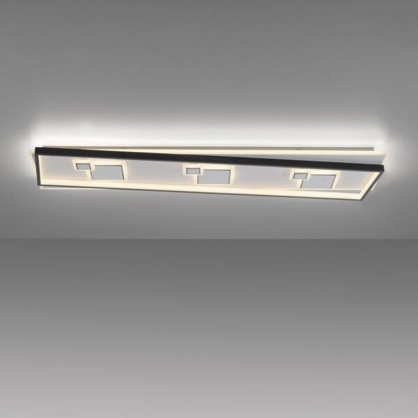 Lampe de plafonnier LED Blanc Noir Blanc chaud 3000 K 97,5 cm