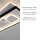 Lampe de plafonnier LED Blanc Noir Blanc chaud 3000 K 97,5 cm
