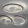 Lampe de plafonnier LED Anneaux Blanc Noir Blanc chaud 3000 K 27 W