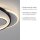 Lampe de plafonnier LED Anneaux Blanc Noir Blanc chaud 3000 K 27 W