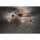 Lampe de plafonnier G9 L:68 cm Boules or Floral