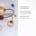 Lampe de plafonnier G9 L:68 cm Boules or Floral