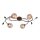 Plafonnier rustique G9 4 flammes boules or floral