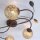 Plafonnier rustique G9 4 flammes boules or floral
