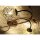Plafonnier rustique G9 4 flammes boules or floral