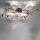 Plafonnier rustique G9 4 flammes boules or floral
