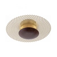 Plafonnier LED m&eacute;tal rouille-or &Oslash;45 cm 12 W...