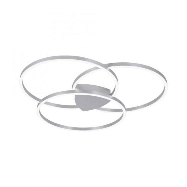 Lampe de plafonnier LED à intensité variable anneaux en aluminium 6480 lm