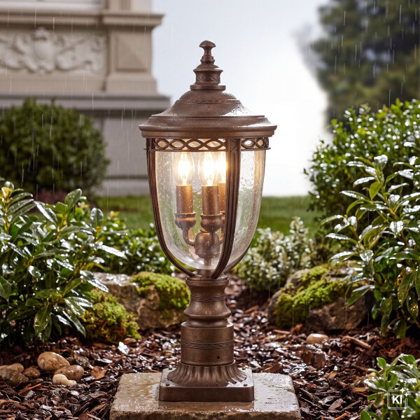 Eclairage de chemin de jardin en bronze antique résistant aux intempéries