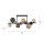 Lampe de plafonnier boules gris fumée ambre verre 85 cm G9