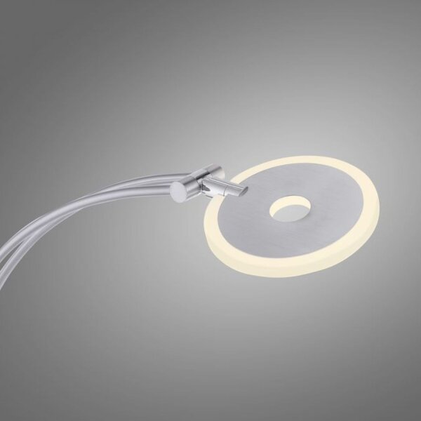 Lampadaire LED avec bras de lecture en acier verre 200 cm 5770 lm