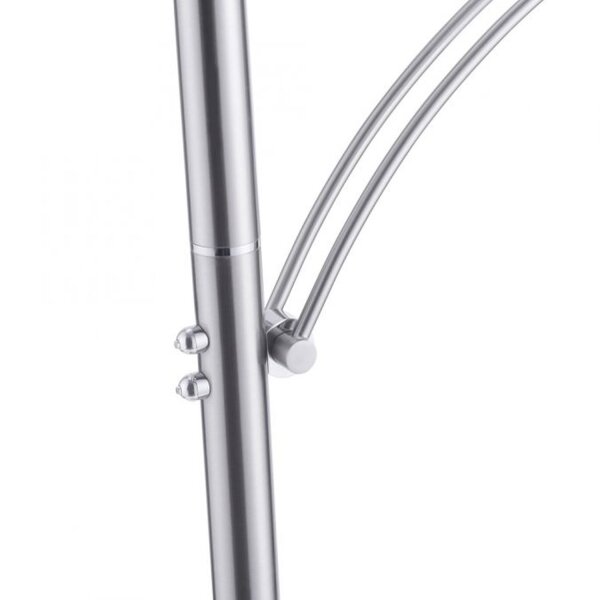 Lampadaire LED avec bras de lecture en acier verre 200 cm 5770 lm