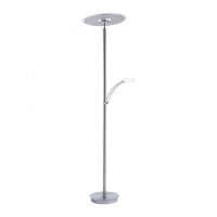 Lampadaire LED avec bras de lecture en acier verre 200 cm...