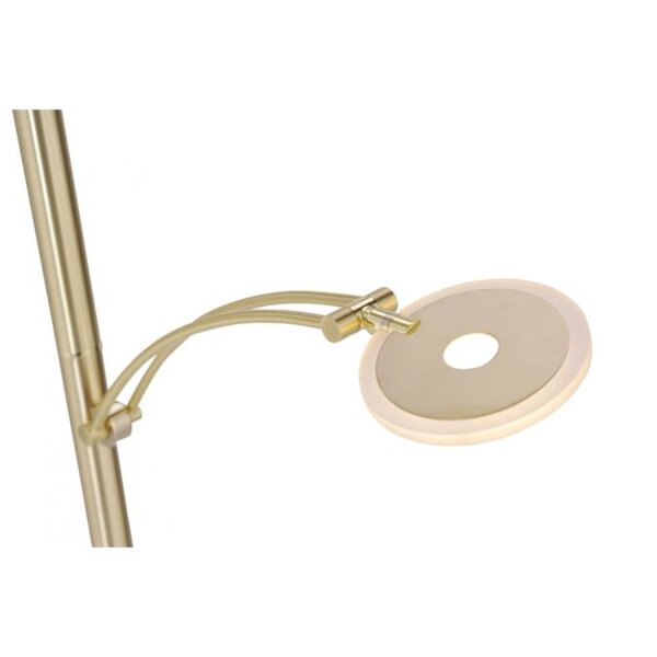 Lampadaire LED lampe de lecture en laiton verre 200 cm dimmable