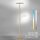 Lampadaire LED lampe de lecture en laiton verre 200 cm dimmable