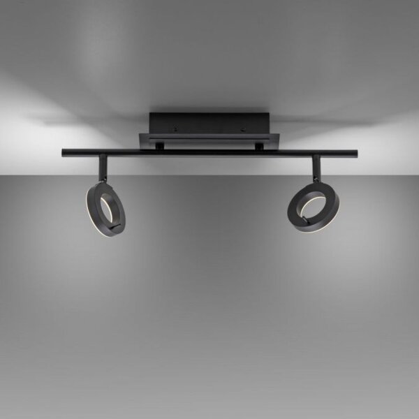 Spot de plafond LED flexible anthracite IP44 50 cm à faible éblouissement