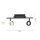 Spot de plafond LED flexible anthracite IP44 50 cm à faible éblouissement