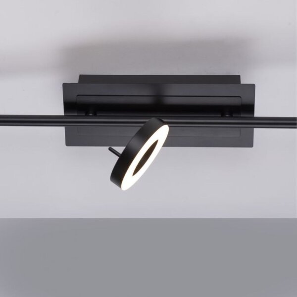 Spot de plafond flexible à LED anthracite IP44 67 cm à faible éblouissement