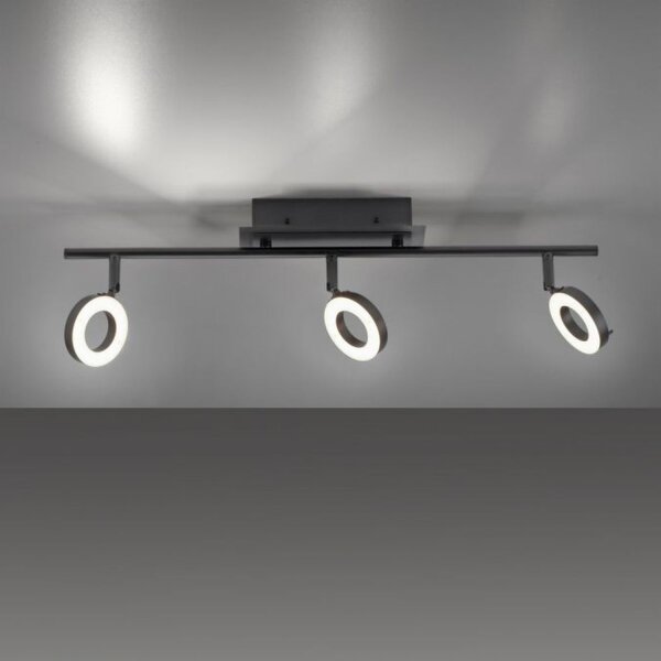 Spot de plafond flexible à LED anthracite IP44 67 cm à faible éblouissement