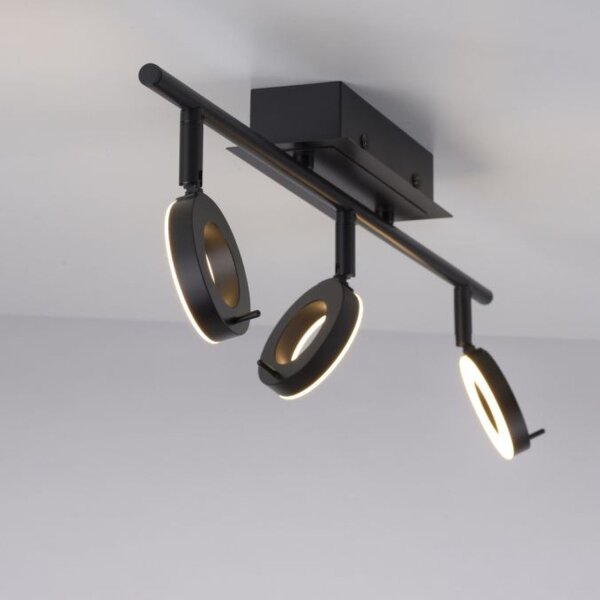 Spot de plafond flexible à LED anthracite IP44 67 cm à faible éblouissement