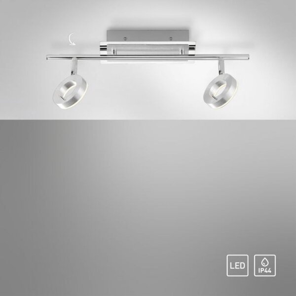 Spot de plafond LED flexible en aluminium IP44 L:50,5 cm