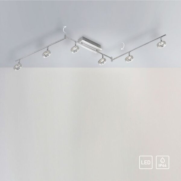 Spot de plafond mobile à LED en aluminium IP44 188 cm