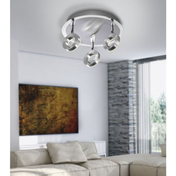 Spot de plafond à LED flexible en aluminium IP44 Ø33,5 cm