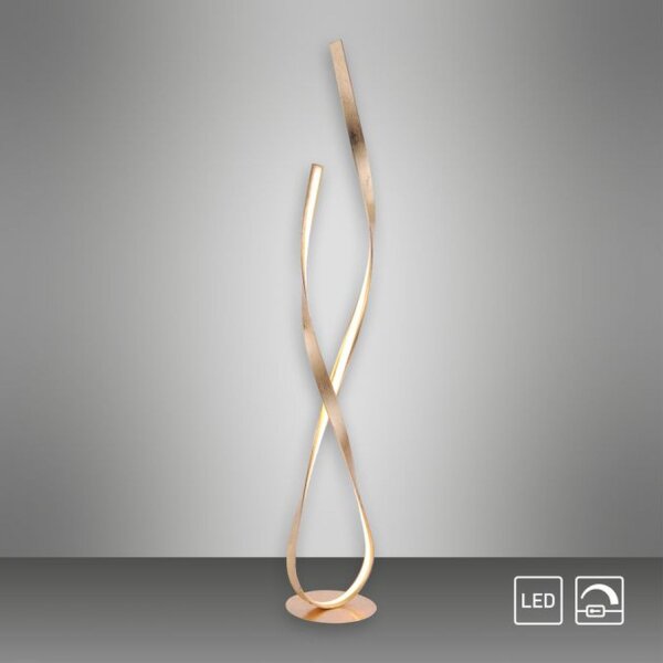 Lampadaire LED à intensité variable en feuille dor 140 cm 3000 K 26 W