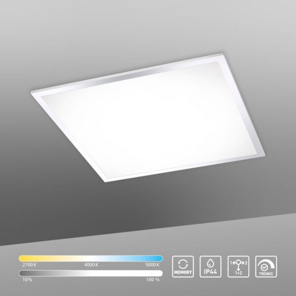 Blendarme Lampe de plafonnier LED en chrome L:45 cm IP44 dimmable