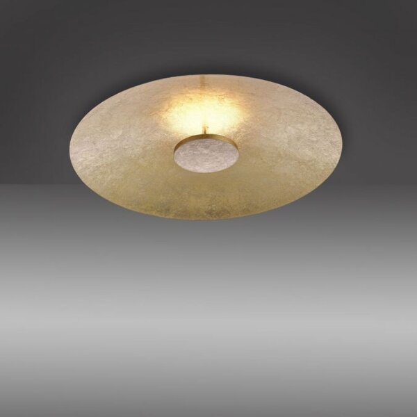 Plafonnier LED métal à intensité variable en feuille dor 3000 K