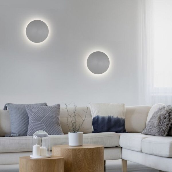 Applique murale à LED rechargeable Gris Télécommande variable Minuterie 1 W