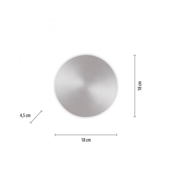 Applique murale LED rechargeable argentée à intensité variable avec télécommande