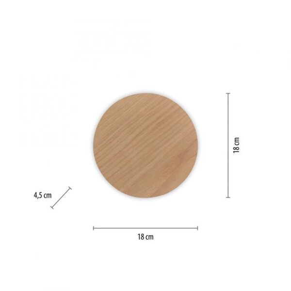 Applique murale LED rechargeable Bois dimmable Télécommande Timer 1 W