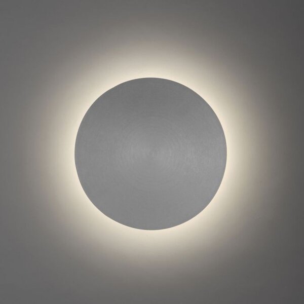 Applique murale LED rechargeable Gris Ø25 cm gradable Télécommande