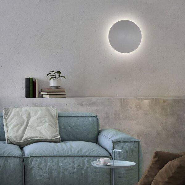 Applique murale LED rechargeable Gris Ø25 cm gradable Télécommande