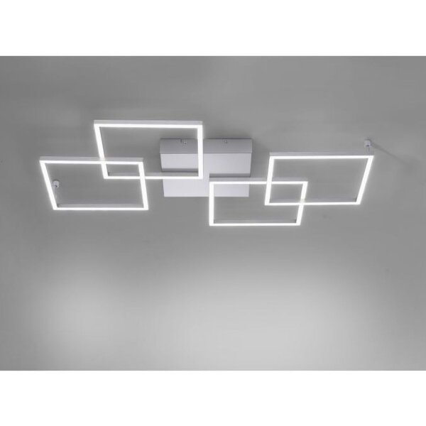 Lampe de plafonnier LED à intensité variable 80 cm 4424 lm en acier
