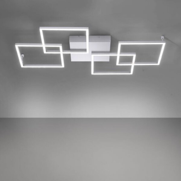 Lampe de plafonnier LED à intensité variable 80 cm 4424 lm en acier