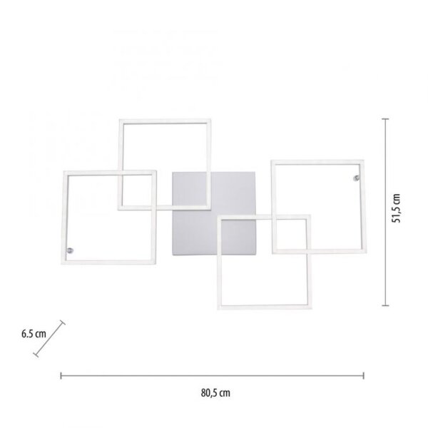 Lampe de plafonnier LED à intensité variable 80 cm 4424 lm en acier