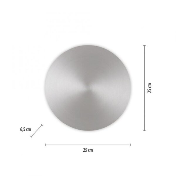 Applique murale LED rechargeable à intensité variable Télécommande 1 W en argent