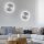 Applique murale LED rechargeable à intensité variable Télécommande 1 W en argent