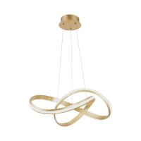 Suspension LED incurvée dorée 30 W dimmable