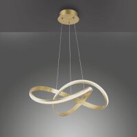 Suspension LED incurvée dorée 30 W dimmable