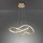 Suspension LED incurvée dorée 30 W dimmable