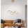 Suspension LED incurvée dorée 30 W dimmable
