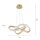 Suspension LED incurvée dorée 30 W dimmable