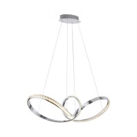 Lampe LED à suspendre en chrome dimmable 39 W L:94...