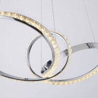 Lampe LED à suspendre en chrome dimmable 39 W L:94...