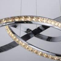 Lampe LED à suspendre en chrome dimmable 30 W L:57...